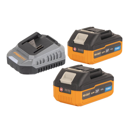 Procraft Industrial AG125Abb Akku Winkelschleifer 20 V 125 mm Brushless 2x Akku 4 0 Ah Ladegeraet 3 - toolbrothers