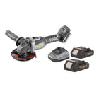 Procraft Industrial AG125Bbb Akku Winkelschleifer 20 V 125 mm Brushless 2x Akku 2 0 Ah Ladegeraet 0 - toolbrothers