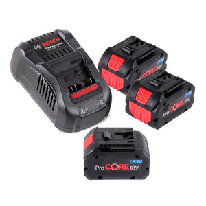 Bosch Starter-Set ProCore mit 3x ProCORE 18 V 8,0 Ah Professional Akku ( 1600A016GK ) und GAL 1880 CV Ladegerät