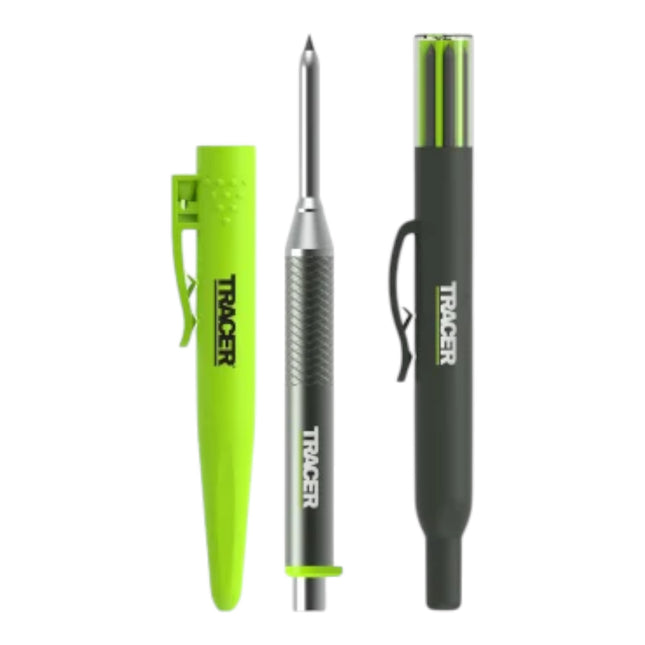 TRACER Pro Series Aluminium Tiefloch Bleistift 6 Ersatzminen Set 0 - toolbrothers