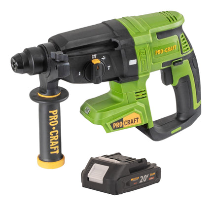Procraft PHA40bb Akku Bohrhammer 20 V 2 6 J SDS plus Brushless 1x Akku 2 0 Ah ohne Ladegeraet 0 - toolbrothers