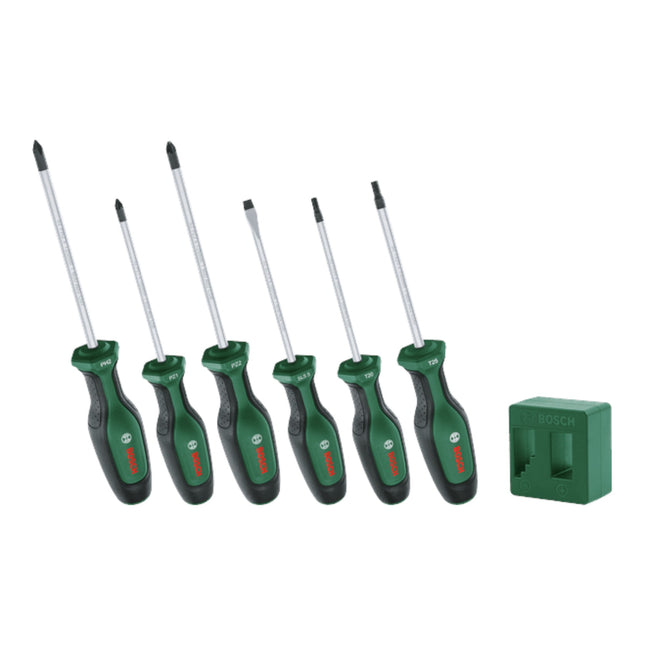 Bosch Schraubendreher Magnetisierer 6 tlg Set 1600A02W7L PZ1 PZ2 PH2 TX20 TX25 0 - toolbrothers