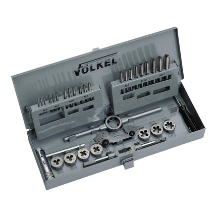 V LKEL P V 12 Handgewindebohrer Schneideisen Set 31 tlg M3 M12 HSS G 49501 DIN 352 223 0 - toolbrothers