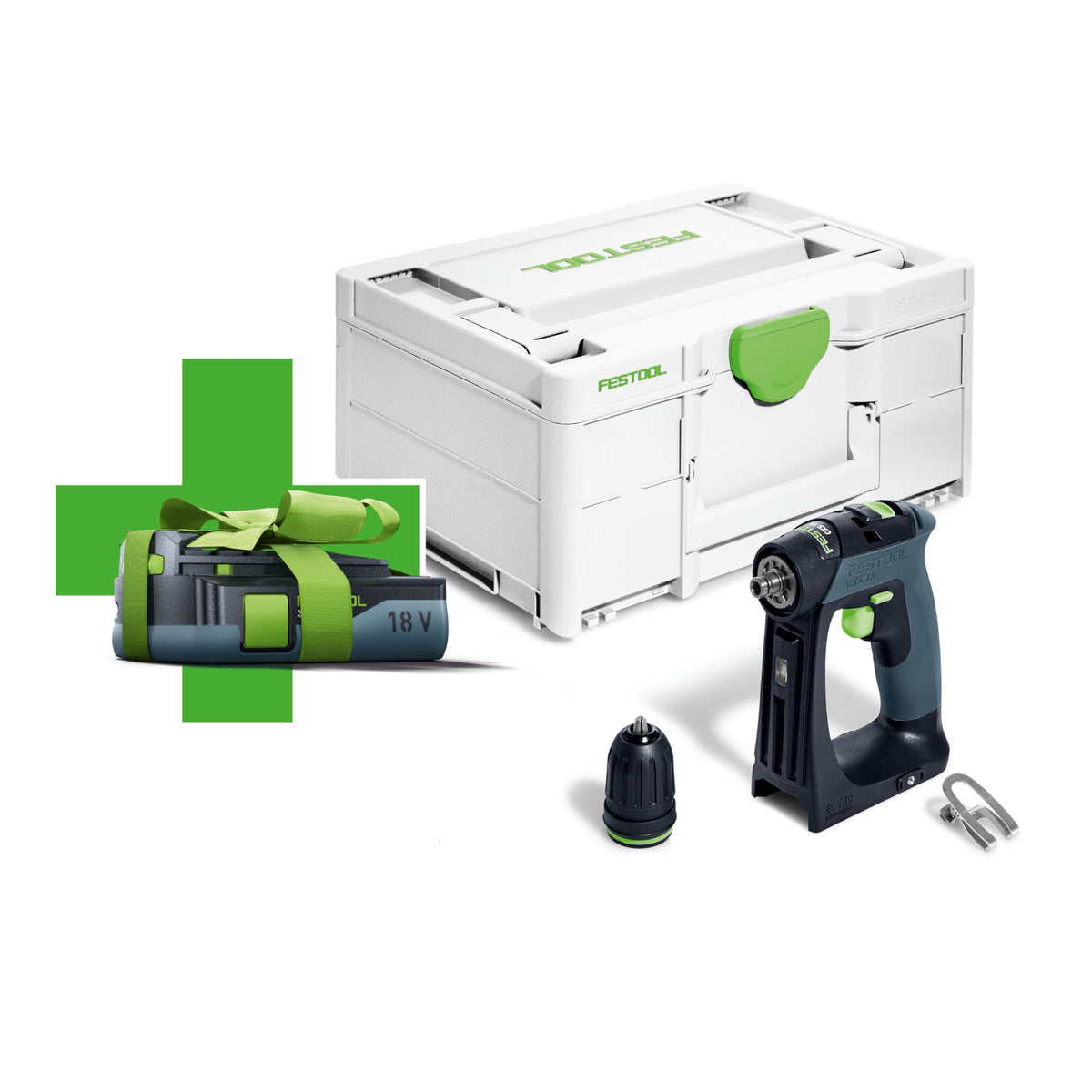 Festool CXS 18-Basic-3,0 Akku Bohrschrauber 18 V 40 Nm Brushless ( 578063 ) + 1x Akku 3,0 Ah + Systainer - ohne Ladegerät