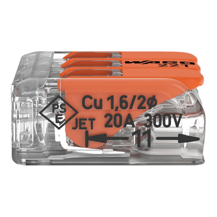 Wago 221 413 Verbindungsklemme 3 x 4 mm 50 Stueck 3 - toolbrothers