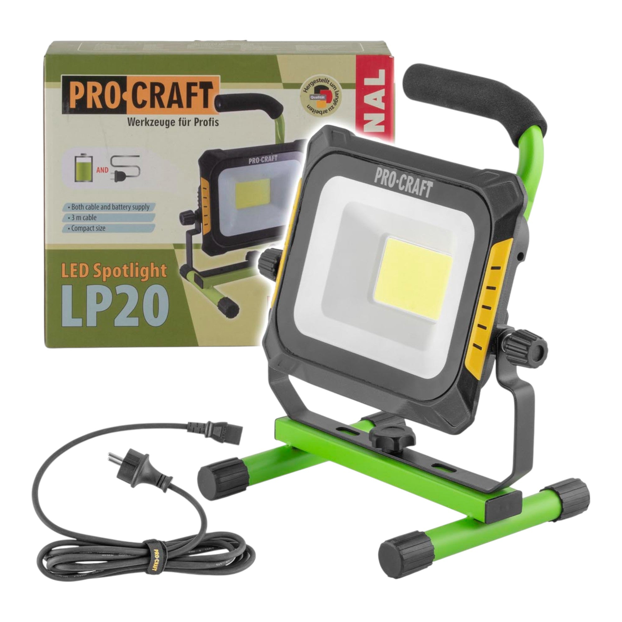 Procraft LP20 Akku LED Strahler 20 V IP 20 Solo ohne Akku ohne Ladegeraet 0 - toolbrothers