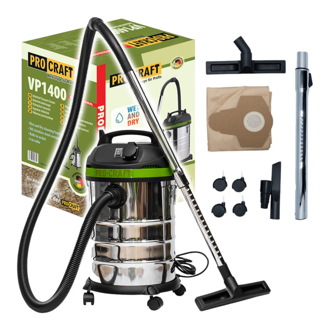 Procraft VP1400 Nass und Trockensauger 1400 Watt 30 Liter Fassungsvermoegen 0 - toolbrothers