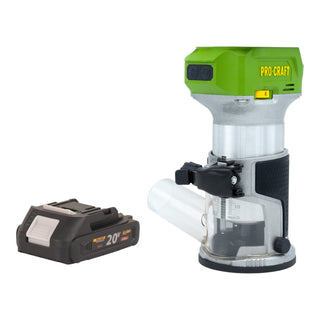 Procraft POB24bb Akku Multifunktionsfraese 20 V 6 8 mm Brushless 1x Akku 2 0 Ah ohne Ladegeraet 0 - toolbrothers