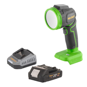 Procraft LL18bb Akku LED Strahler 20 V 300 lm + 1x Akku 2,0 Ah + Ladegerät