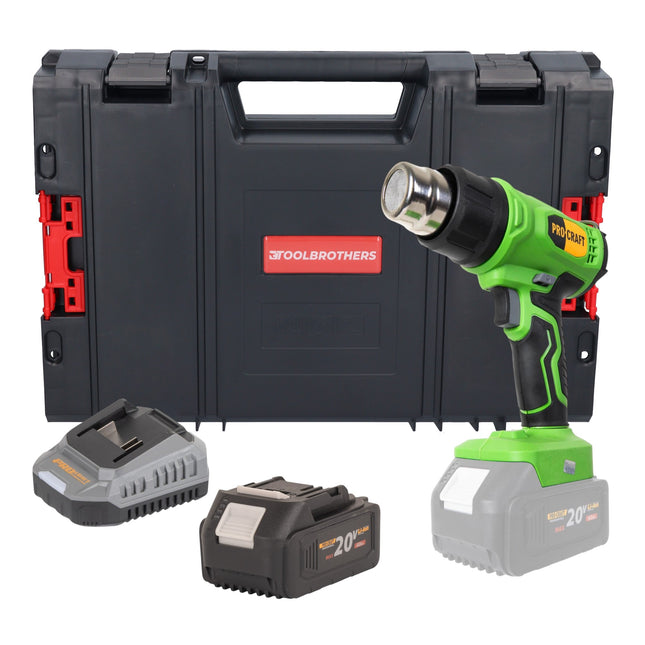 Procraft PH24bb Akku Heissluftpistole 20 V 50 550 C 1x Akku 4 0 Ah Ladegeraet RHINO Toolcase 0 - toolbrothers