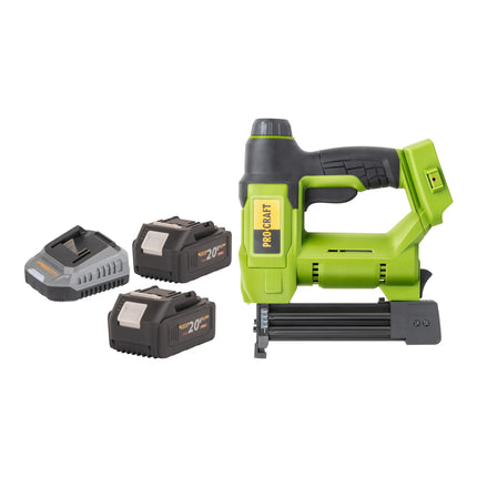 Procraft PEH20 Akku Tacker 20 V 15 32 mm 2x Akku 4 0 Ah Ladegeraet 0 - toolbrothers