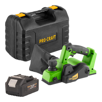 Procraft PE20BLbb Akku Hobel 20 V 82 mm Brushless 1x Akku 4 0 Ah Koffer ohne Ladegeraet 0 - toolbrothers