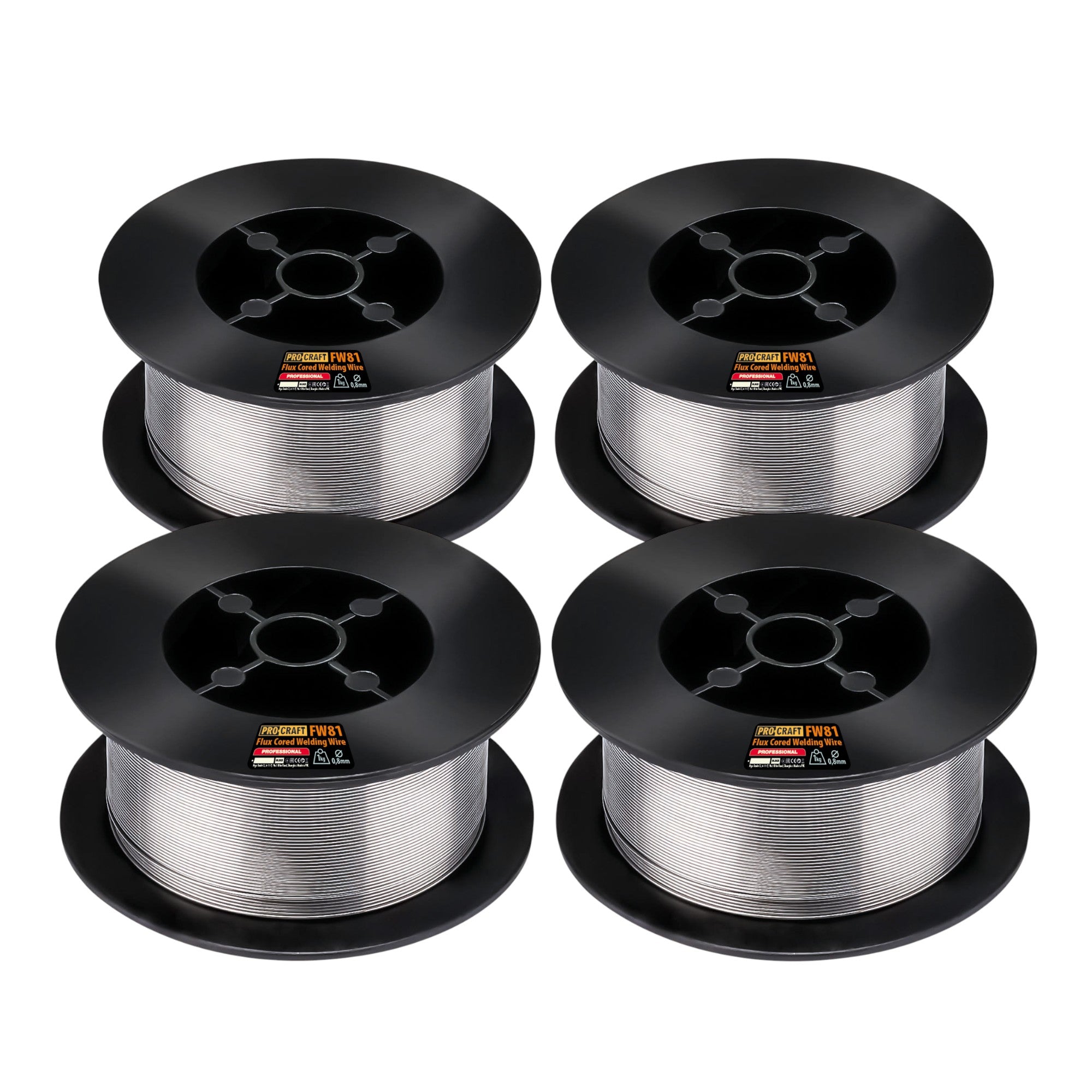 Procraft 4x FW81 Fuelldraht Schweissdraht FLUX 0 8 mm 1 0 kg 0 - toolbrothers
