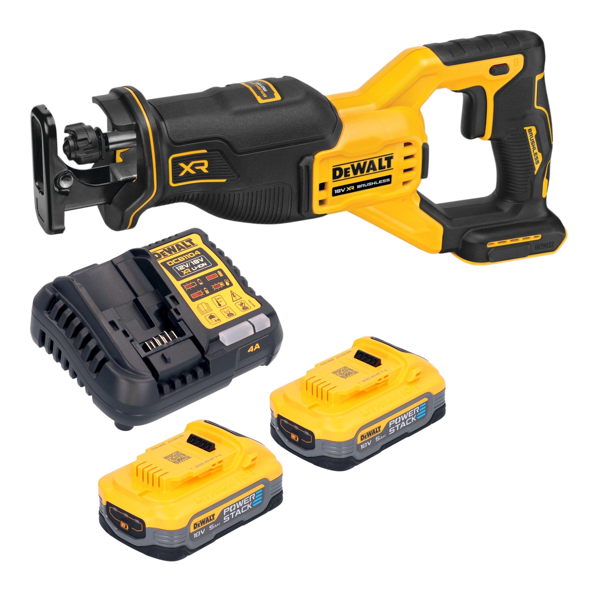 DeWalt DCS 382 H2 Akku Reciprosaege Saebelsaege 18 V Brushless 2x Powerstack Akku 5 0 Ah Ladegeraet 0 - toolbrothers