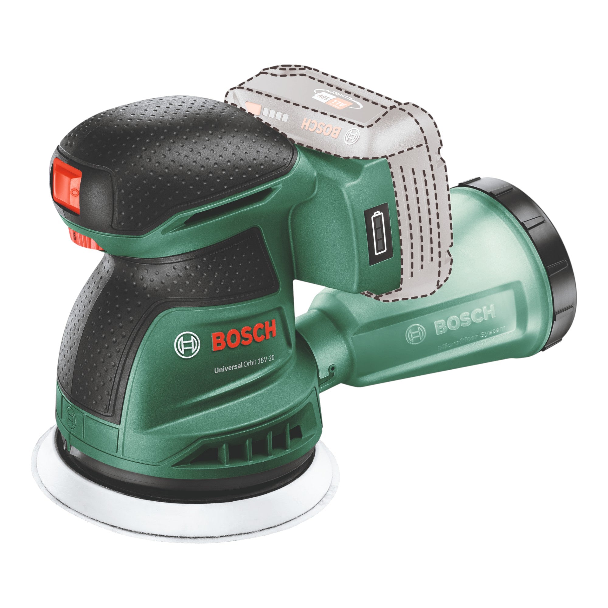 Bosch UniversalOrbit 18V 20 Akku Exzenterschleifer 18 V 125 mm 1x Akku 2 5 Ah ohne Ladegeraet 1 - toolbrothers