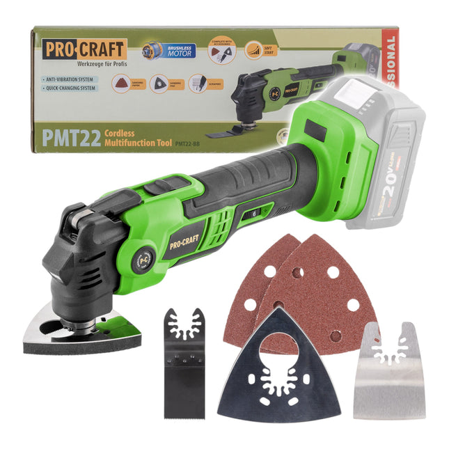 Procraft PMT22bb Akku Multifunktionswerkzeug 20 V Brushless ohne Akku ohne Ladegeraet 0 - toolbrothers