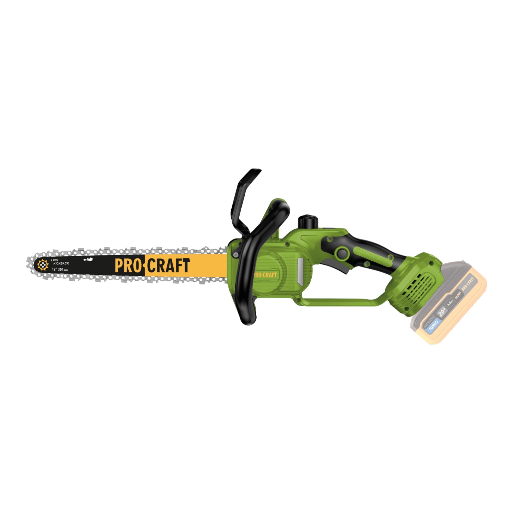 Procraft PKA33 BB Akku Kettensaege 20 V 304 mm Brushless 1x Akku 4 0 Ah Ladegeraet 4 - toolbrothers
