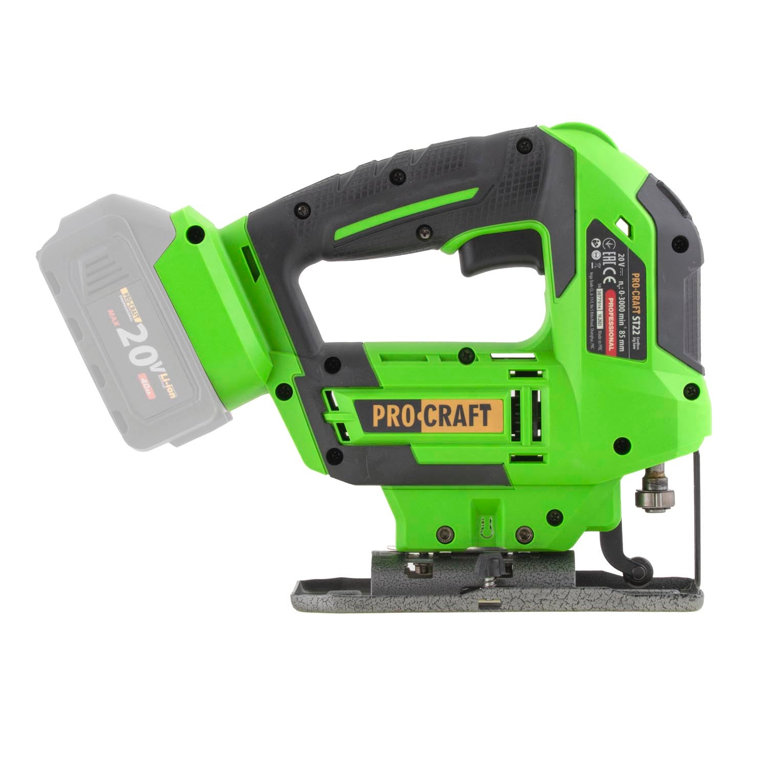 Procraft ST22 Akku Stichsaege 20 V 80 mm Brushless 1x Akku 2 0 Ah Ladegeraet 4 - toolbrothers