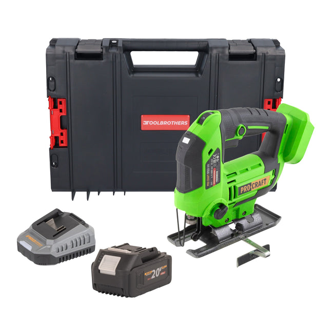 Procraft ST22 Akku Stichsaege 20 V 80 mm Brushless 1x Akku 4 0 Ah Ladegeraet RHINO Toolcase 0 - toolbrothers