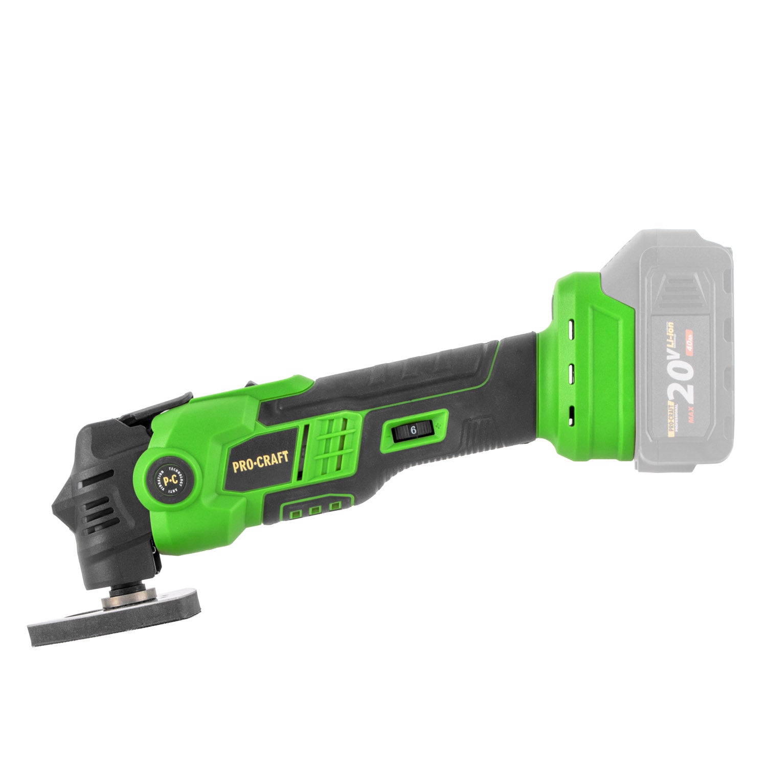 Procraft PMT22bb Akku Multifunktionswerkzeug 20 V Brushless 1x Akku 4 0 Ah ohne Ladegeraet 1 - toolbrothers