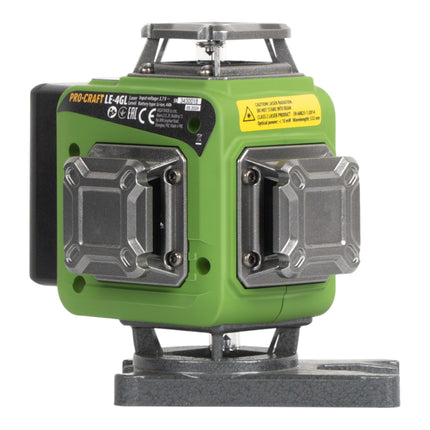 Procraft LE 4GL Akku Linien Kreuzlinienlaser Set 3 7 V 40 m gruen selbstnivellierend inkl Akkus Ladegeraet Zubehoer 2 - toolbrothers