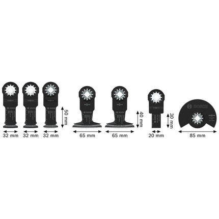 Bosch Professional Multifunktionswerkzeug Zubehoer Holz Set 7 tlg 2608669097 Starlock Koffer 2 - toolbrothers