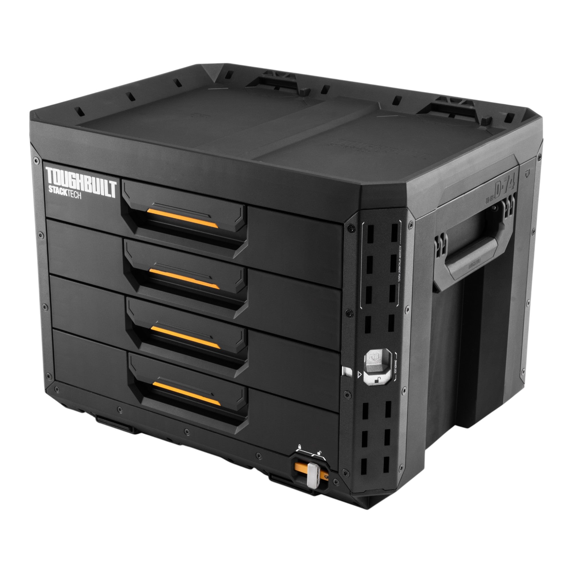 Toughbuilt STACKTECH Werkzeug Box abschliessbar mit 4 Schubladen 533 x 406 x 395 mm TB B1 D 74  0 - toolbrothers