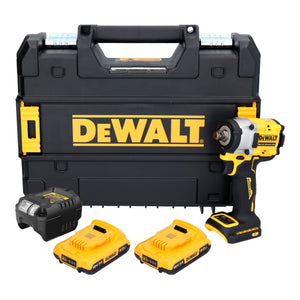 DeWalt DCF 921 D2T Akku Schlagschrauber 18 V 400 Nm 1/2" Brushless + 2x Akku 2,0 Ah + Ladegerät + TSTAK