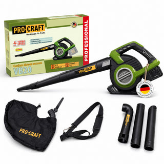 Procraft VB20 Akku Laubblaeser und Laubsauger 40 V 2x 20 V Brushless Solo ohne Akku ohne Ladegeraet 0 - toolbrothers