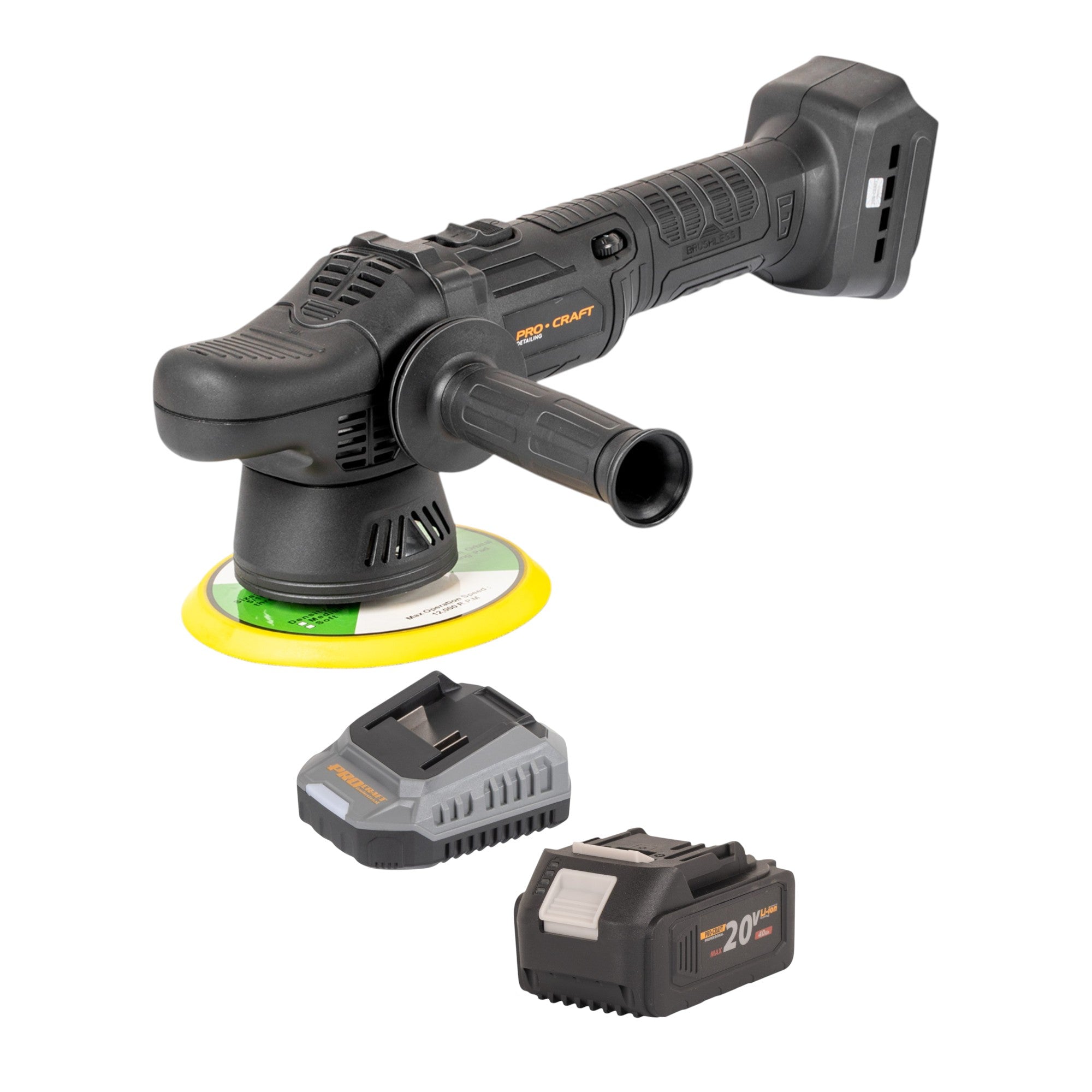 Procraft PM20bb Akku Poliermaschine 20 V 150 mm 1x Akku 4 0 Ah Ladegeraet 0 - toolbrothers