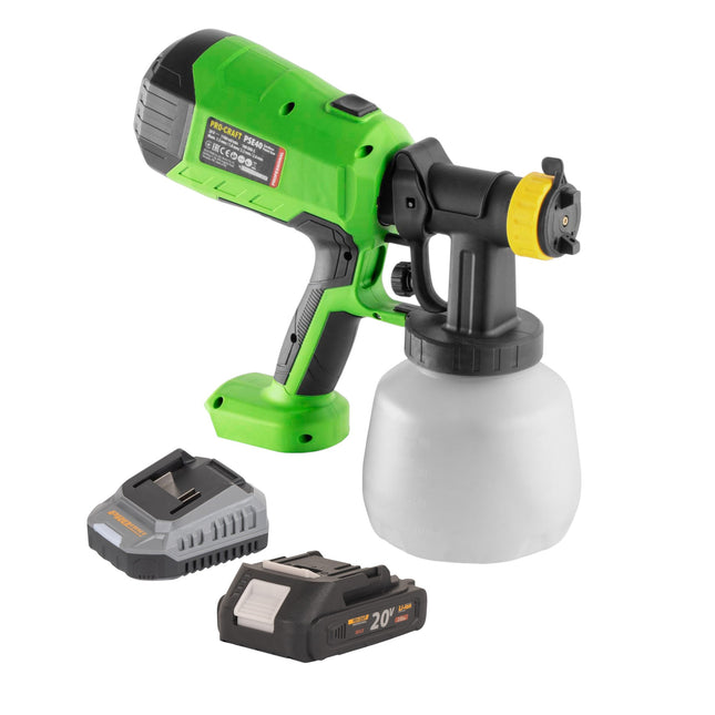 Procraft PSE40bb Akku Farbspritzpistole 20 V 1x Akku 2 0 Ah Ladegeraet 0 - toolbrothers