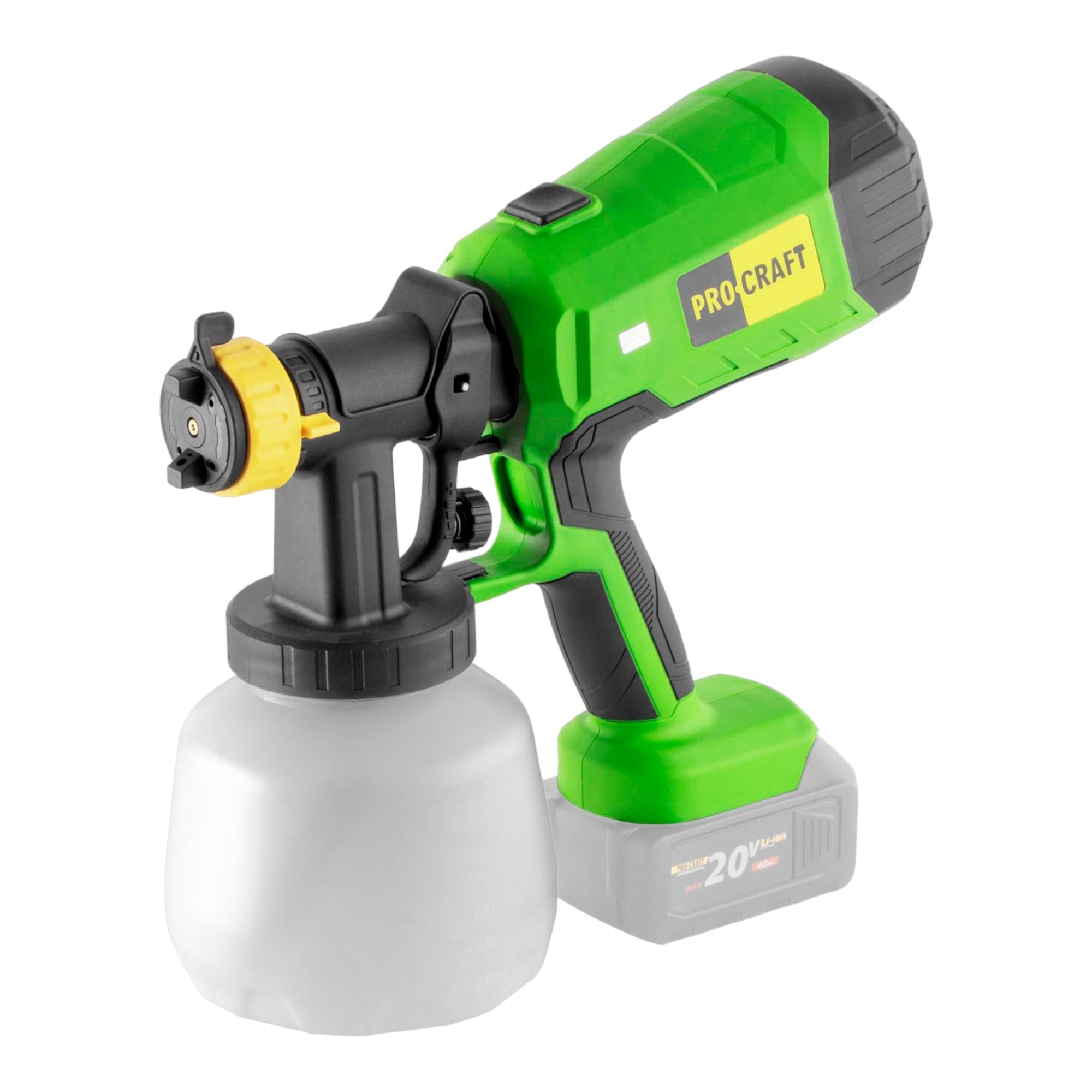 Procraft PSE40bb Akku Farbspritzpistole 20 V 1x Akku 4 0 Ah ohne Ladegeraet 1 - toolbrothers