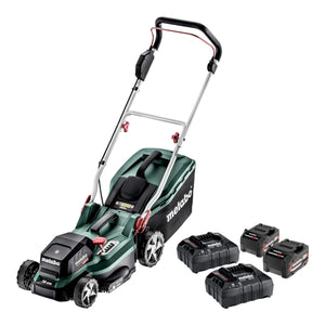 Metabo RM 36-18 LTX BL 36 Akku Rasenmäher 36 V ( 2x 18 V ) 36 cm ( 601716650 ) Brushless + 2x Akku 5,2 Ah + 2x Ladegerät