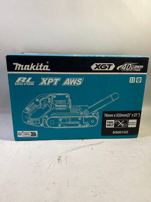 Makita BS 001 GZ Akku Bandschleifer 40 V max. 76 x 533 mm Brushless Solo - ohne Akku, ohne Ladegerät - Leicht Gebraucht
