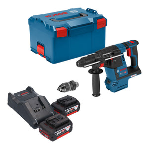 Bosch GBH 18V-26 F Professional Akku Bohrhammer 18 V 2,6 J SDS plus Brushless + 2x Akku 5,0 Ah + Ladegerät + L-Boxx