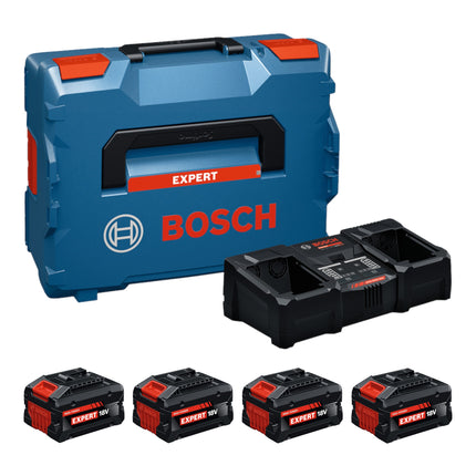 Bosch EXPERT 4x EXBA18V 55 EXAL18V2 320 Starter Set 18 V 4x Akku 5 5 Ah Ladegeraet 16 A L Boxx 0 - toolbrothers