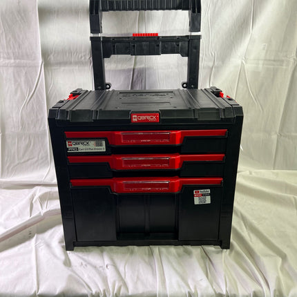 Qbrick System PRO Cart 2 0 Plus Drawer 3 mobile Box auf Raedern 520 x 415 x 660 mm 12 l 2x 4 5 l abnehmbarer Doppelteleskopgriff Beschaedigt 0 - toolbrothers
