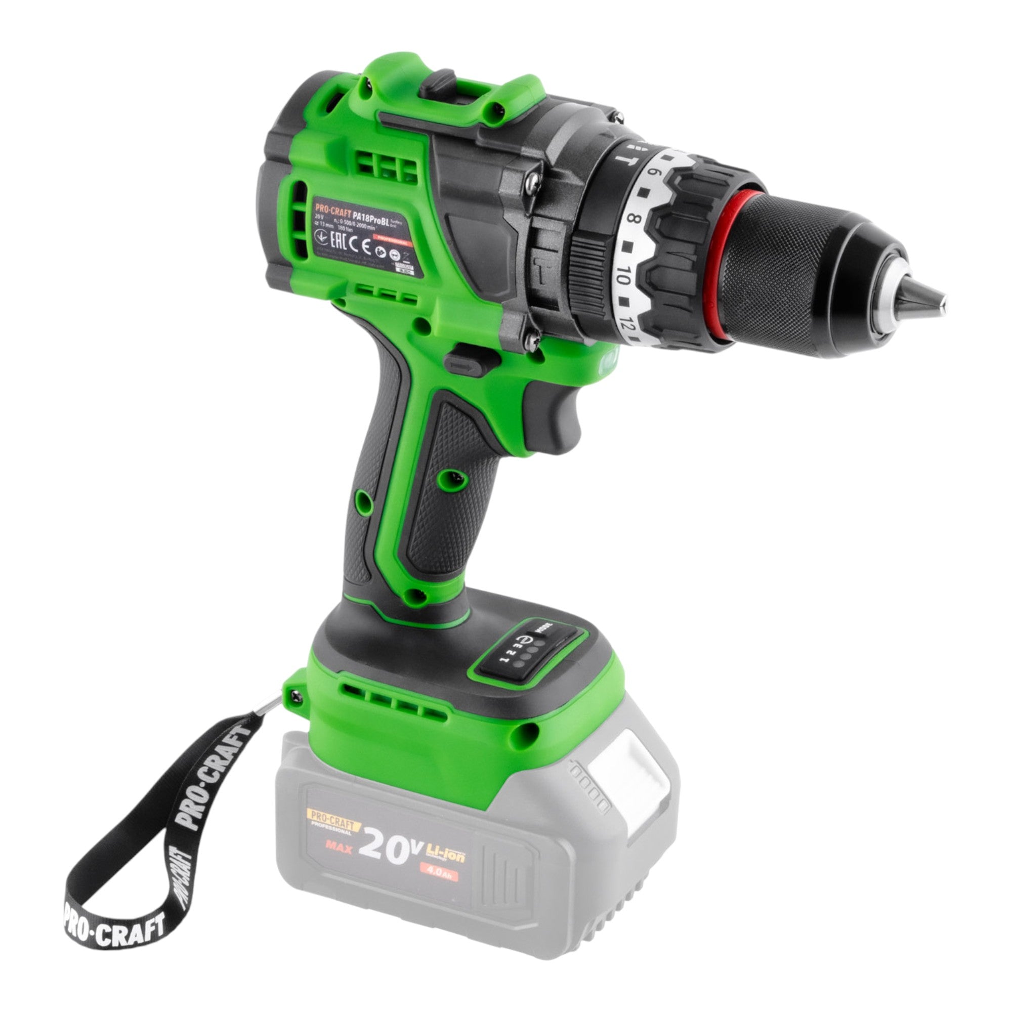 Procraft PA18ProBL BB Akku Schlagbohrschrauber 20 V 180 Nm Brushless 1x Akku 4 0 Ah Ladegeraet RHINO Toolcase 4 - toolbrothers