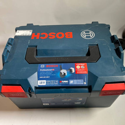 Bosch GWS 18V 180 P Professional Akku Winkelschleifer 18 V 180 mm 06019H6L02 Brushless L Boxx ohne Akku ohne Ladegeraet Stark Gebraucht 3 - toolbrothers