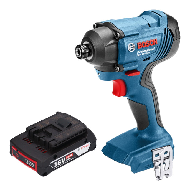 Bosch GDR 18V-160 Llave de impacto profesional sin cable 18 V 160 Nm 1/4" + 1x acumulador 2,0 Ah - sin cargador
