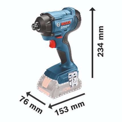 Bosch GDR 18V-160 Avvitatore a impulsi professionale a batteria 18 V 160 Nm 1/4" + 2x batteria ricaricabile 2,0 Ah + caricabatterie