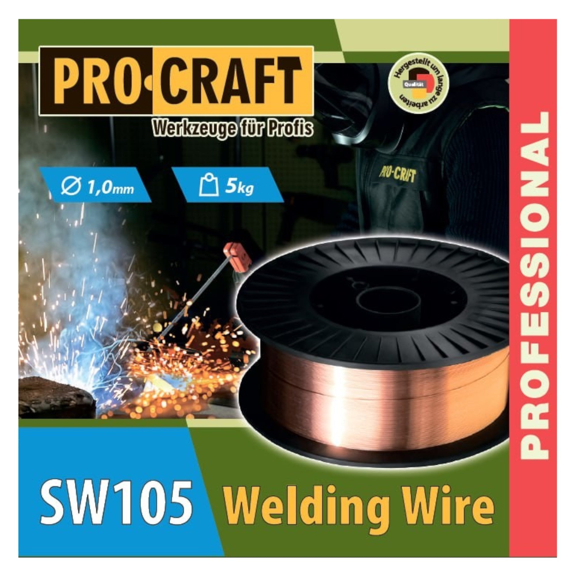 Procraft SW105 MAG Schweissdraht 1 0 mm 5 0 kg 1 - toolbrothers