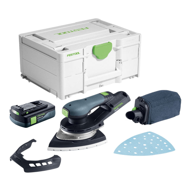 Festool DTSC 200 Basic Akku Deltaschleifer 18 V 145 x 195 mm Brushless 1x Akku 3 0 Ah Systainer ohne Ladegeraet 0 - toolbrothers