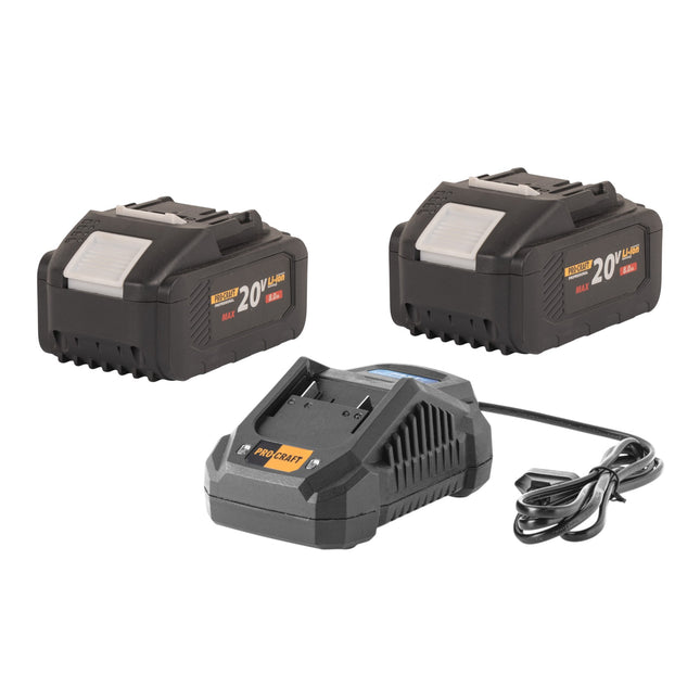 Procraft Starter Set 20 V 20 4A Schnell Ladegeraet 2x 20 8 Akku 8 0 Ah 0 - toolbrothers