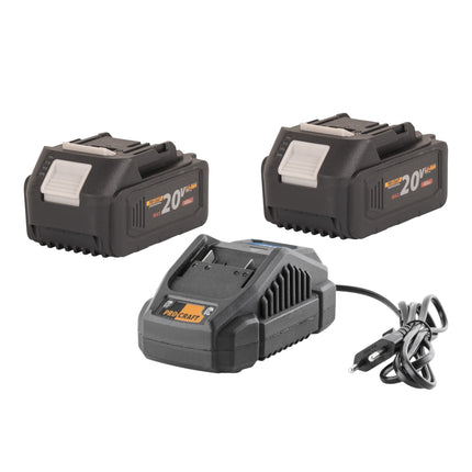Procraft Starter Pack 20 V 20 2 4A Ladegeraet 2x 20 4 Akku 4 0 Ah 0 - toolbrothers
