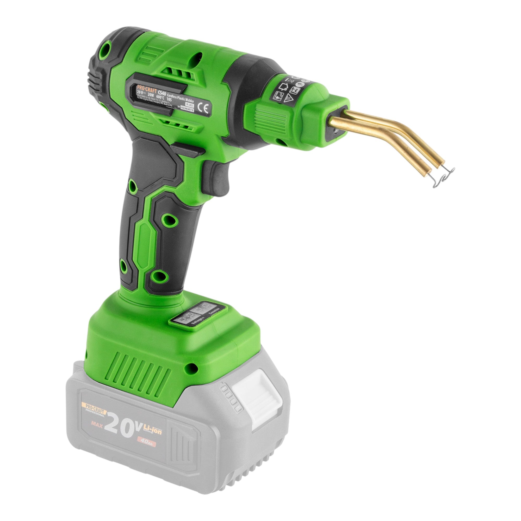 Procraft CS40 bb Akku Kunststoffschweissgeraet 20 V 600 C 0 7 1 1 A 1x Akku 2 0 Ah Koffer ohne Ladegeraet 4 - toolbrothers