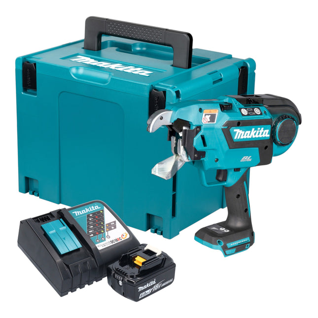 Makita DTR 181 RG1J Akku Bewehrungsverbinder 18 V 0 8 mm Brushless 1x Akku 6 0 Ah Ladegeraet Makpac 0 - toolbrothers