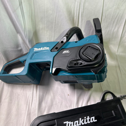 Makita DUC 357 ZX2 Akku Kettensaege 18 V 35 cm Brushless Solo ohne Akku ohne Ladegeraet Reparaturgeraet 1 - toolbrothers