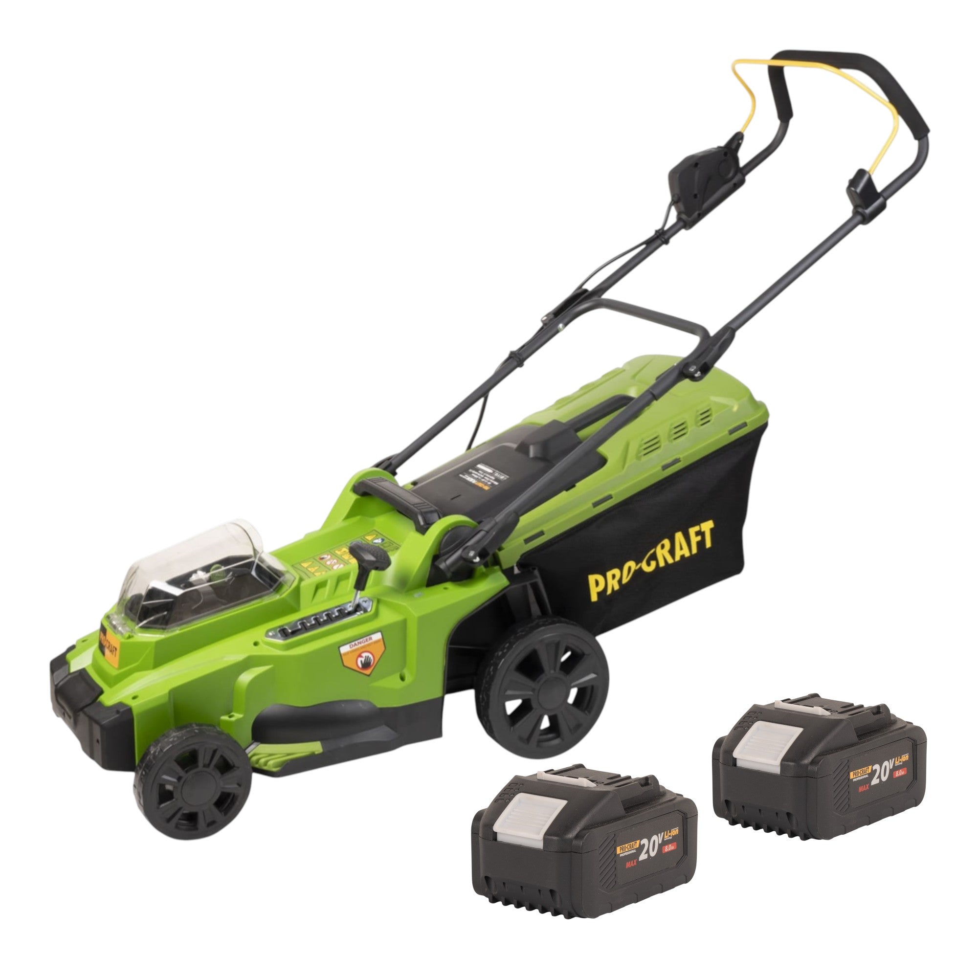 Procraft PLM20bb Akku Rasenmaeher 40 V 2x 20 V 370 mm Brushless 2x Akku 8 0 Ah ohne Ladegeraet 0 - toolbrothers