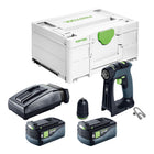 Festool CXS 18 Basic Akku Bohrschrauber 18 V 40 Nm Brushless 2x Akku 5 0 Ah Ladegeraet Systainer 0 - toolbrothers